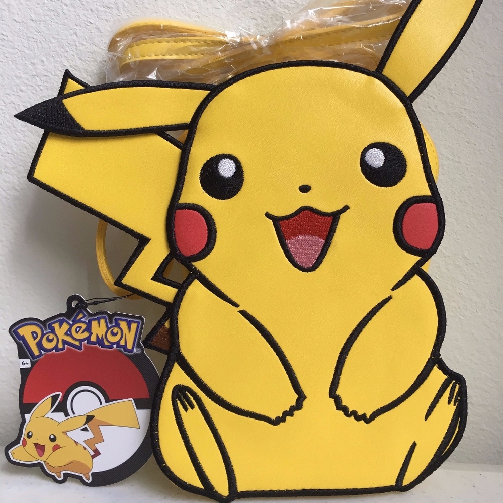 NEW Pikachu Pokemon Purse Vegan Leather Bag